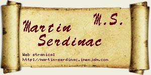 Martin Serdinac vizit kartica